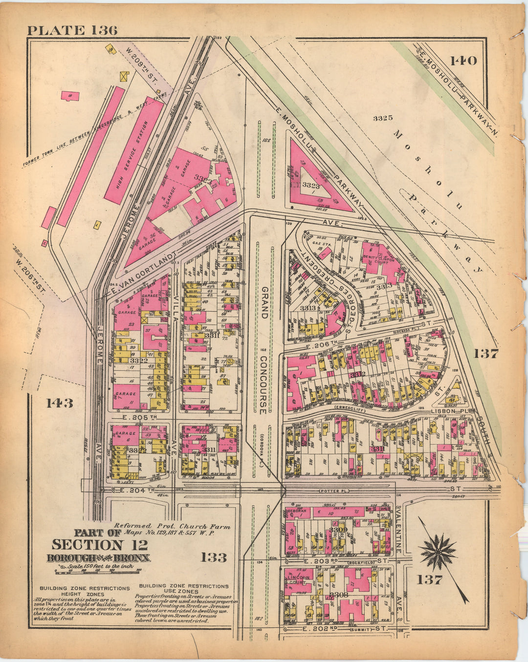 The Bronx, New York 1928 Plate 136