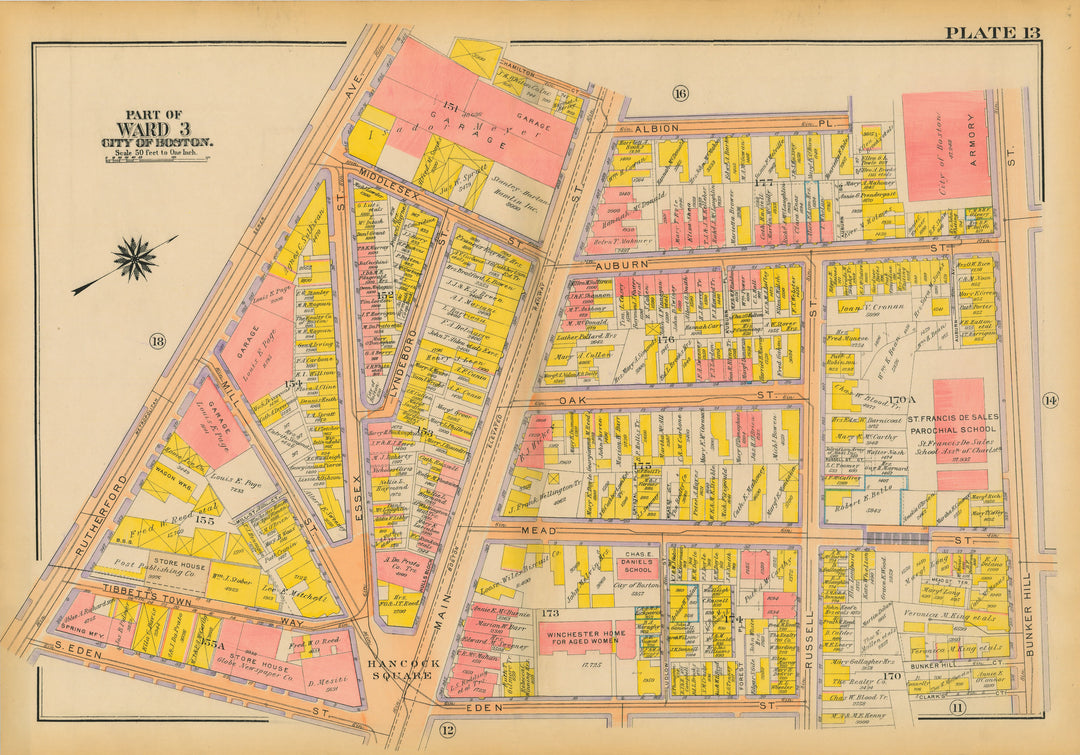 Charlestown, Massachusetts 1922 Plate 013