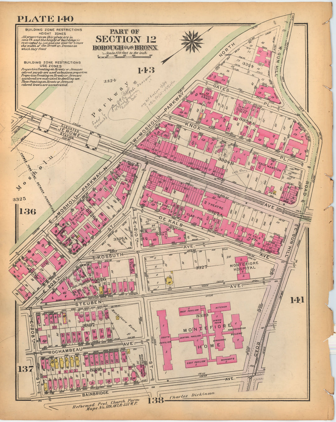 The Bronx, New York 1928 Plate 140