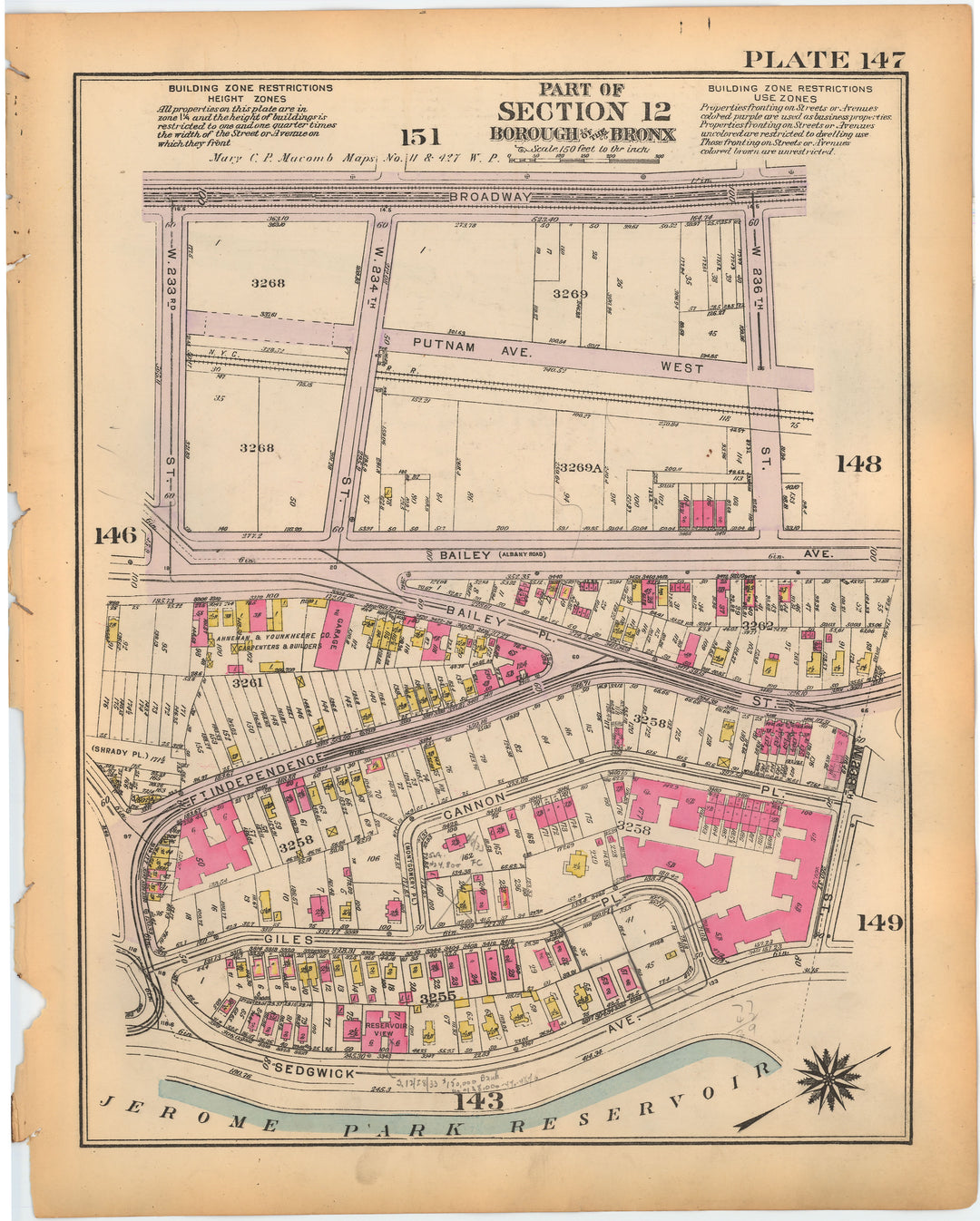 The Bronx, New York 1928 Plate 147