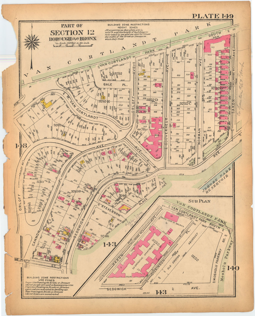 The Bronx, New York 1928 Plate 149