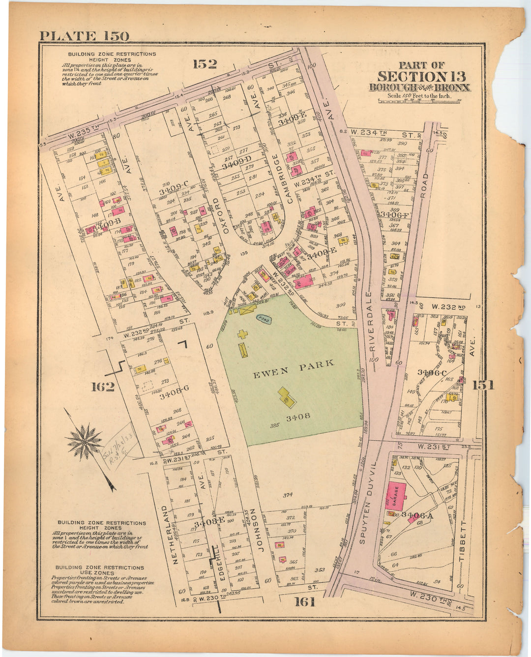 The Bronx, New York 1928 Plate 150