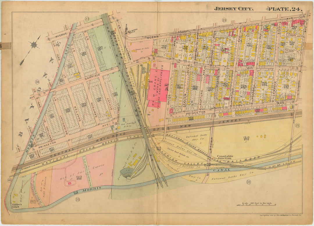 Jersey City, New Jersey 1919 Plate 024