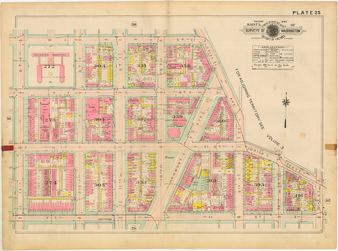 Washington, D.C. 1909 Vol. 1, Inner NW, Plate 025