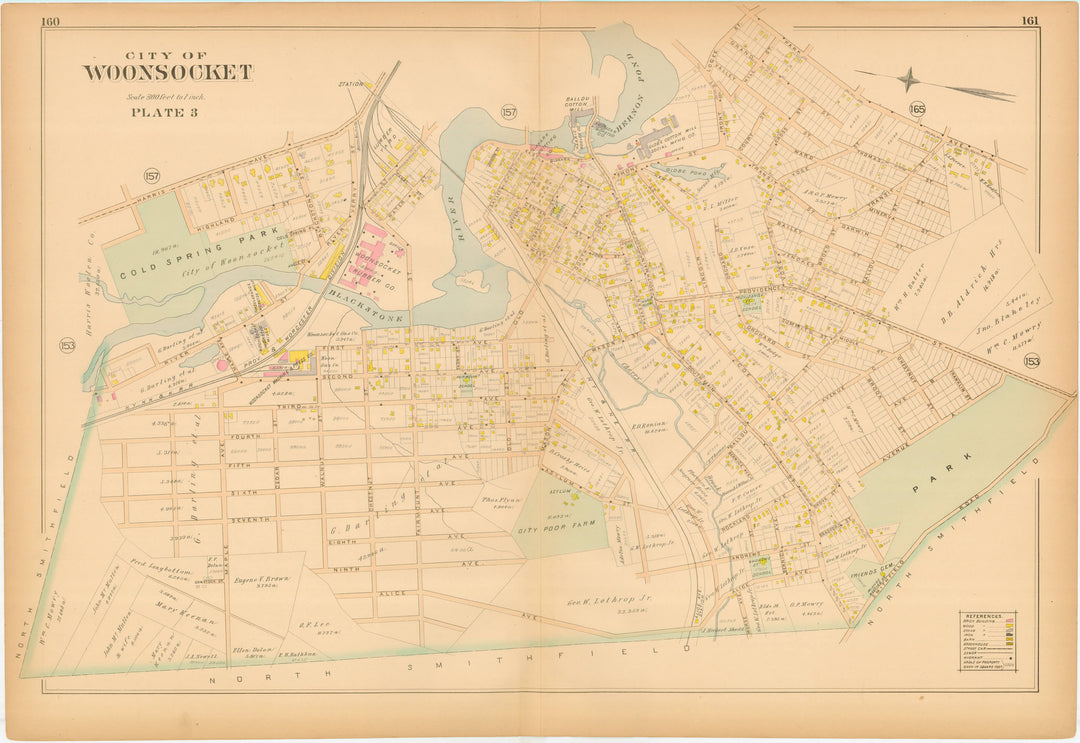 Woonsocket, Rhode Island 1891 Plate 003