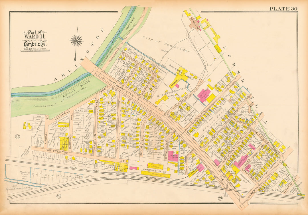 Cambridge, Massachusetts 1916 Plate 030