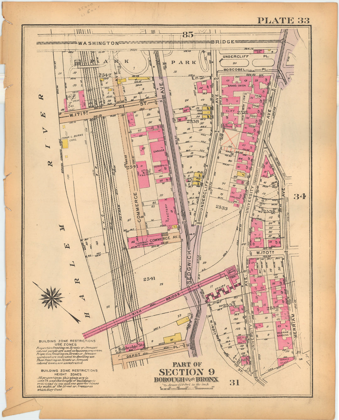 The Bronx, New York 1928 Plate 033