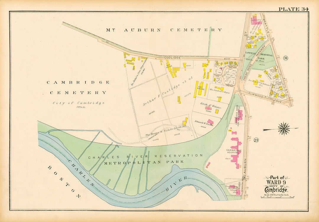 Cambridge, Massachusetts 1916 Plate 034