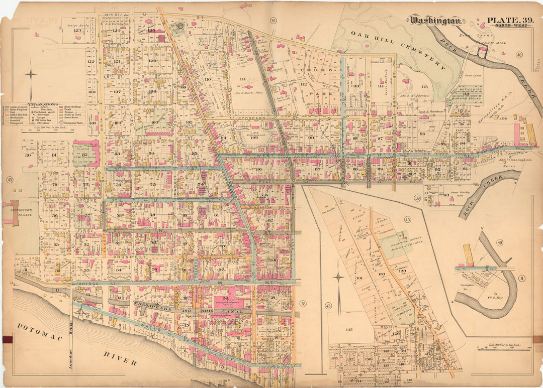Washington, D.C. 1887 Plate 039: Georgetown