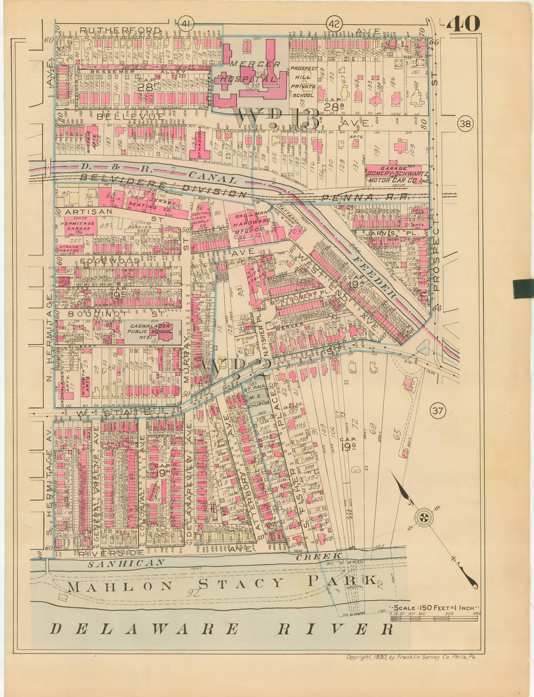 Trenton, New Jersey 1930 Plate 040