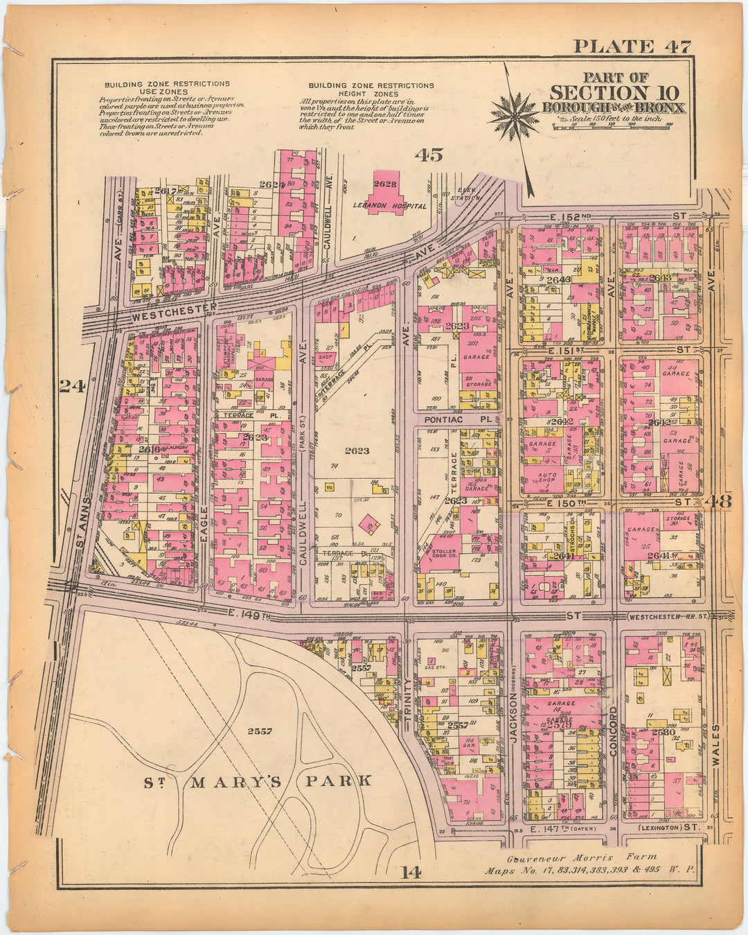 The Bronx, New York 1928 Plate 047