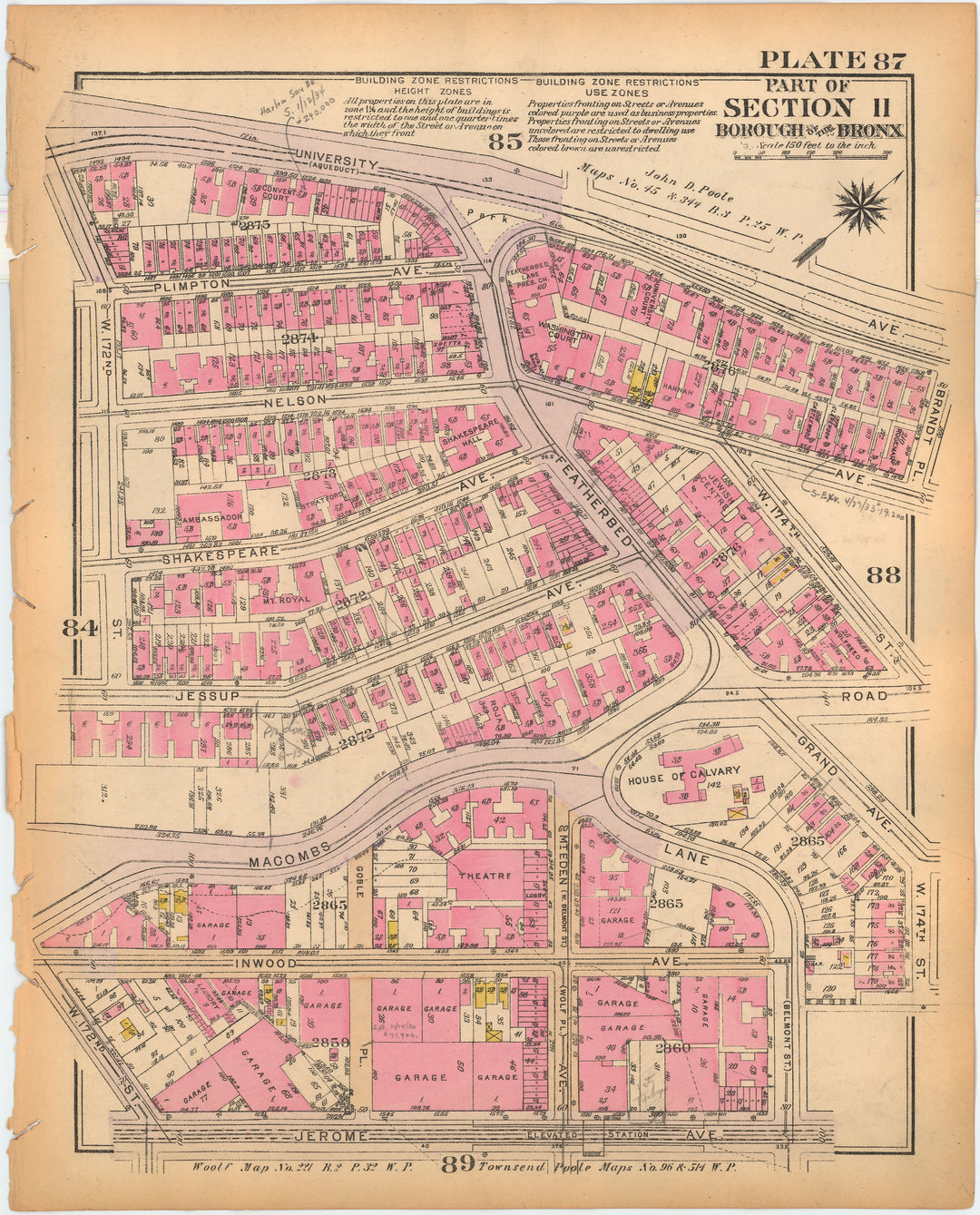 The Bronx, New York 1928 Plate 087