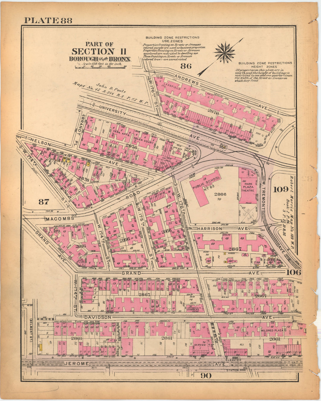 The Bronx, New York 1928 Plate 088