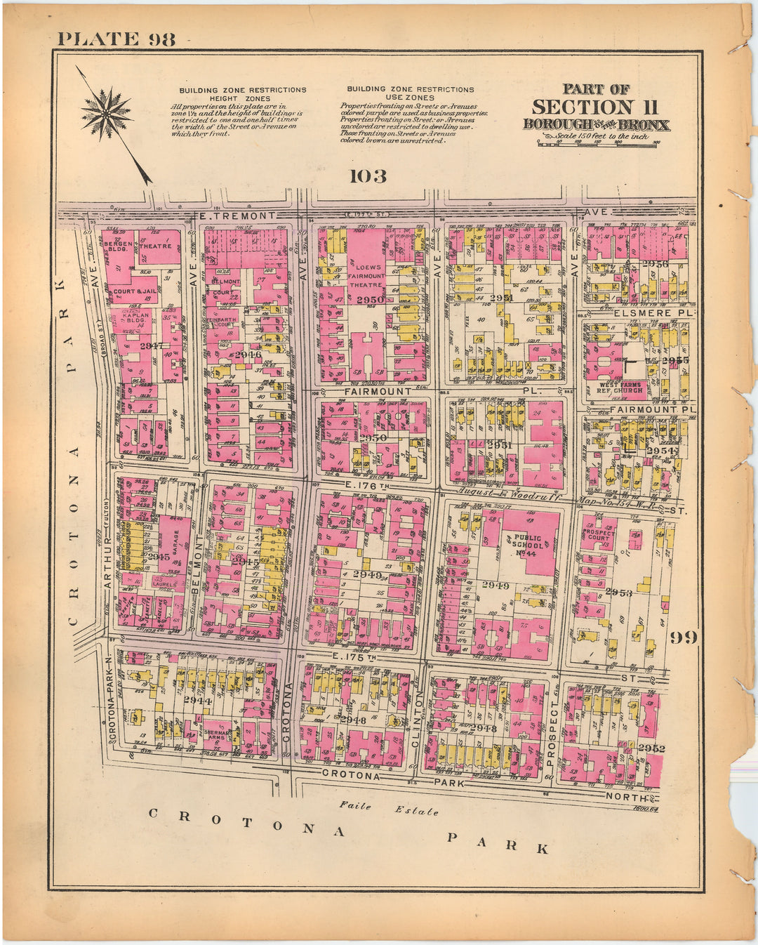 The Bronx, New York 1928 Plate 098