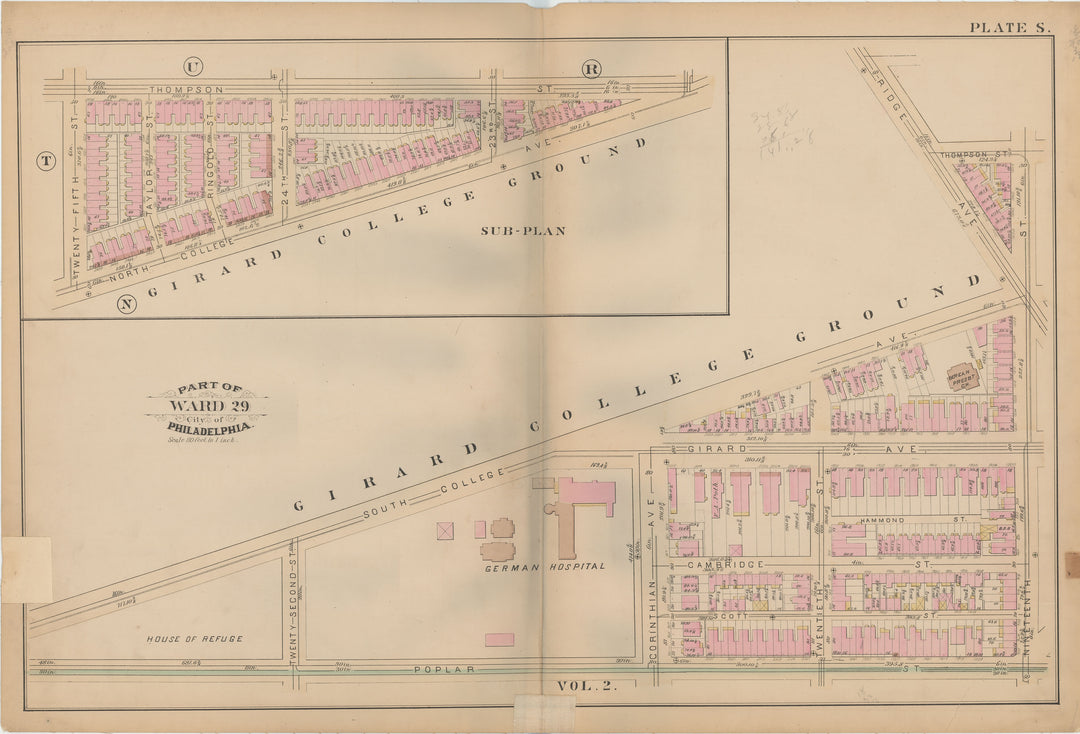 Philadelphia, Pennsylvania 1886 Plate S