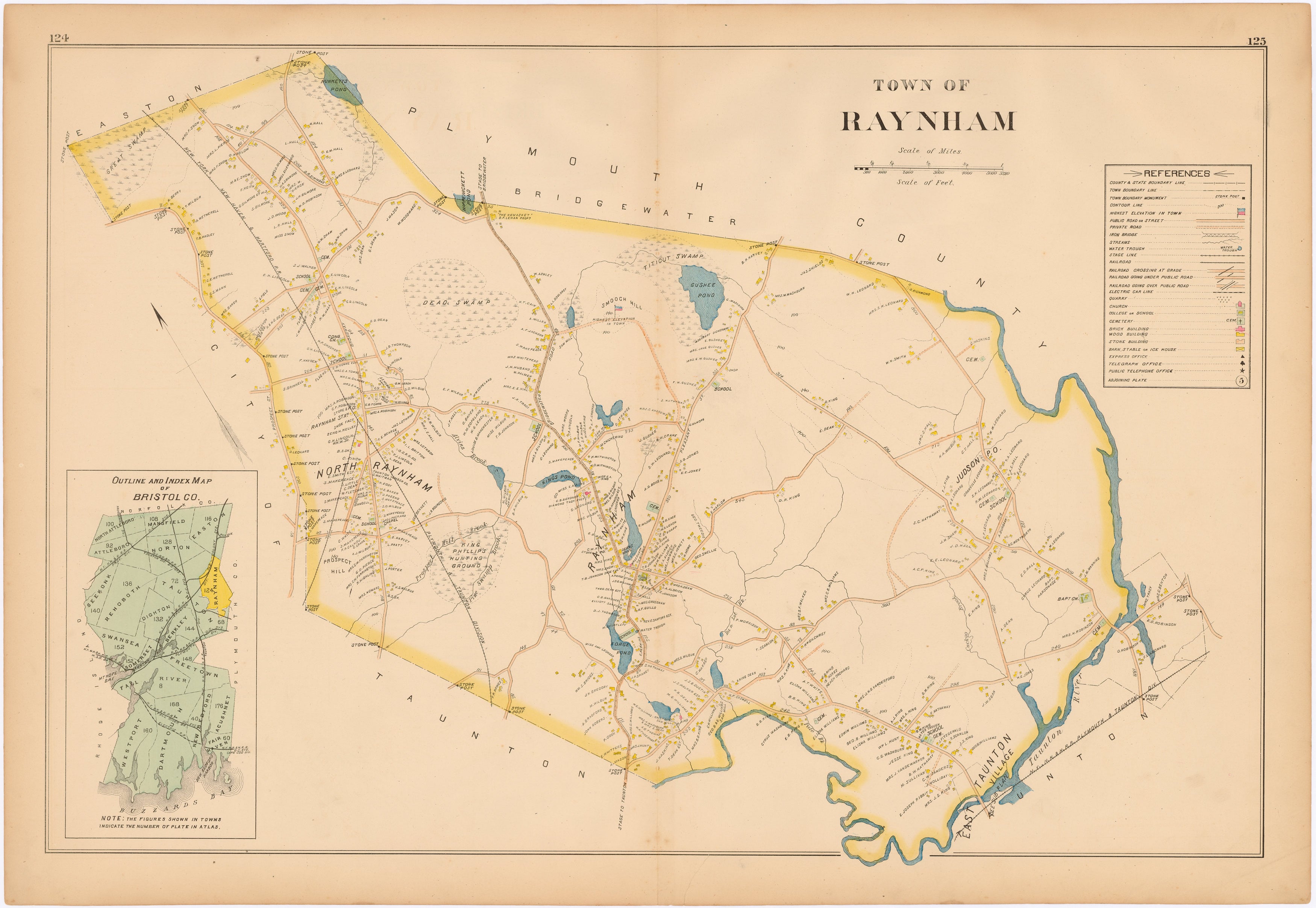 Raynham, Massachusetts 1895 WardMaps LLC