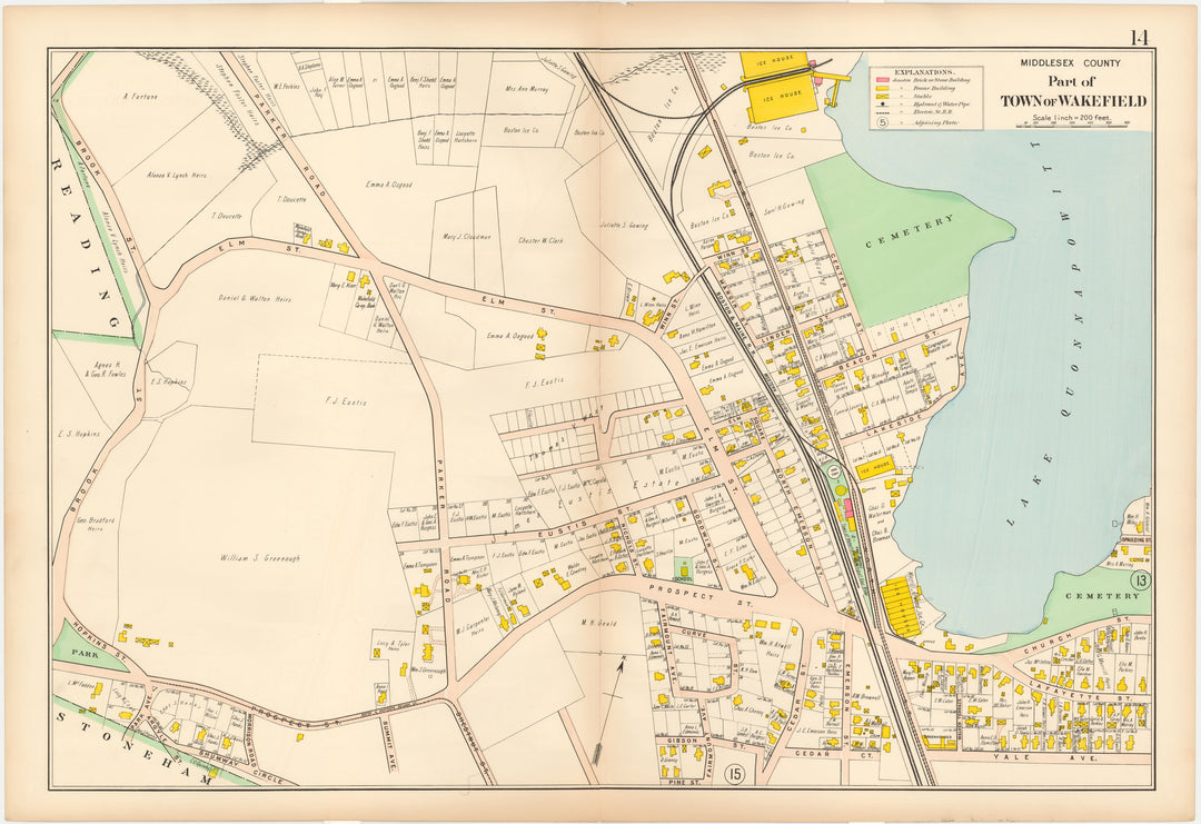 Middlesex County, Massachusetts 1906 Vol. 2: Plate 014 Wakefield