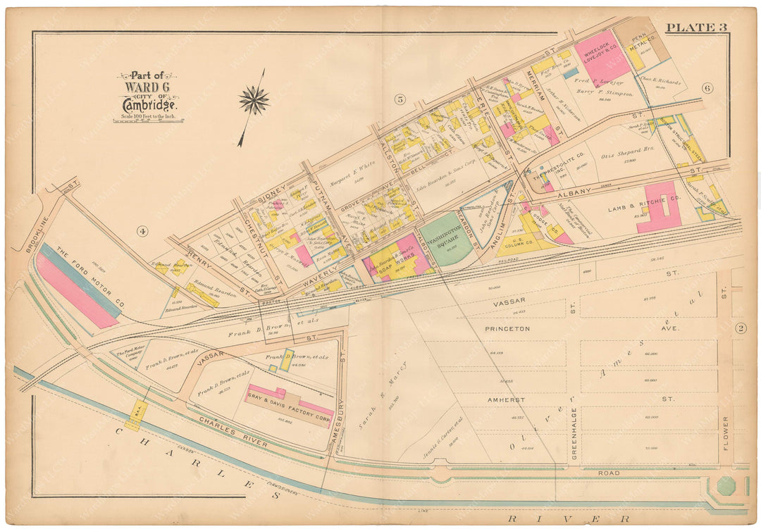Cambridge, Massachusetts 1916 Plate 003
