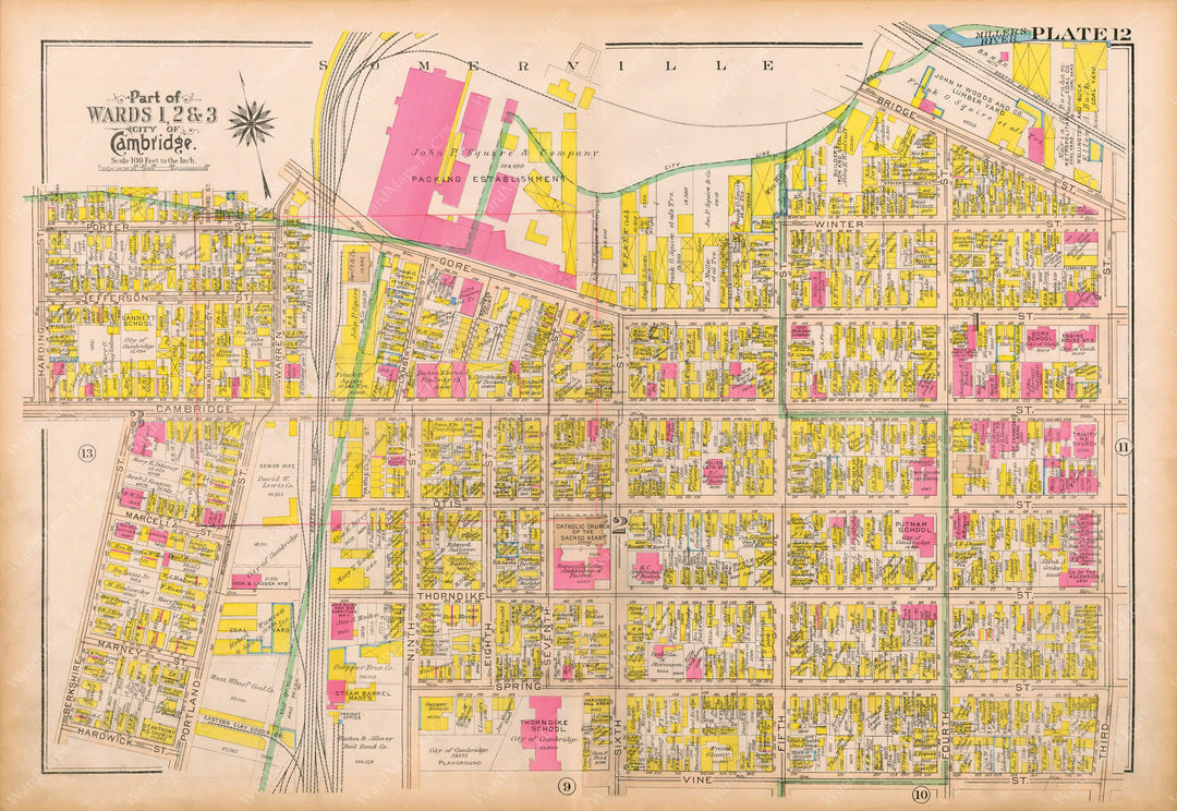 Cambridge, Massachusetts 1916 Plate 012