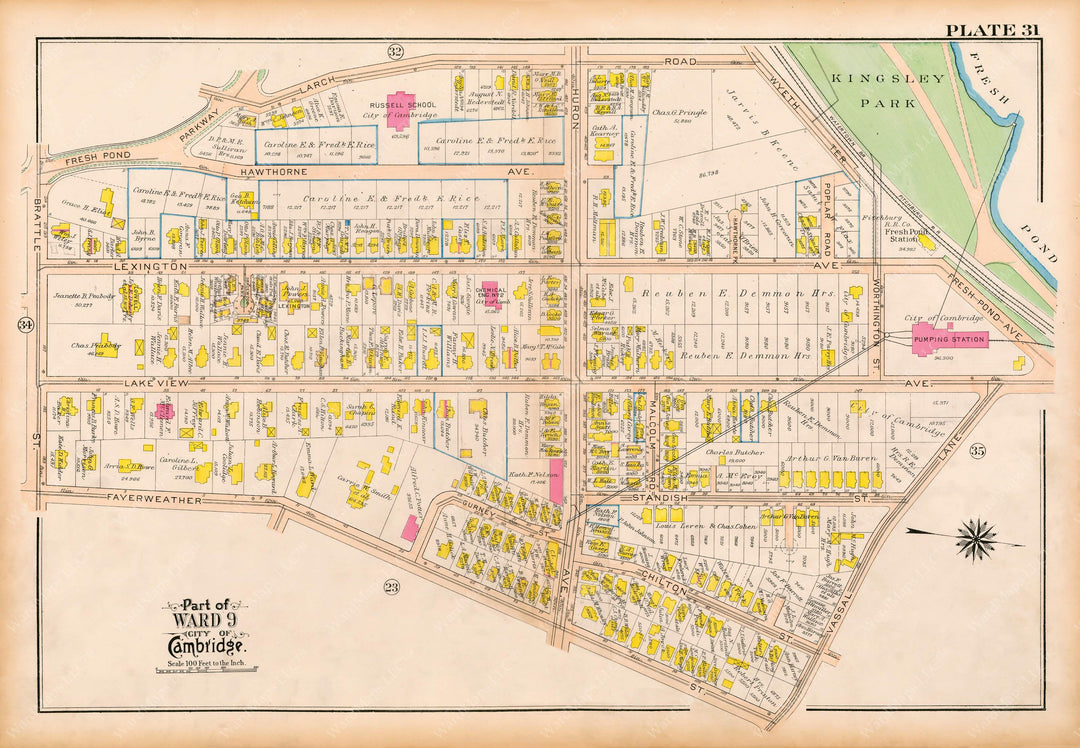 Cambridge, Massachusetts 1916 Plate 031