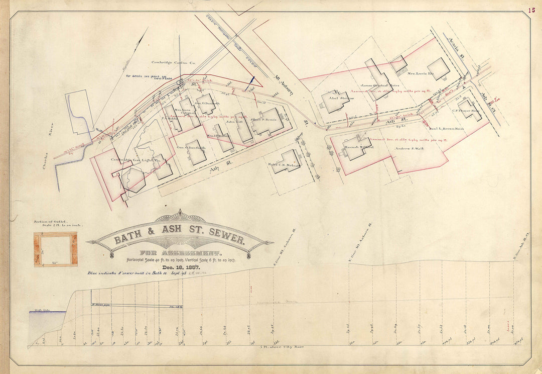 Cambridge, Massachusetts Sewers 01-15: Bath & Ash Street Dec. 16, 1857
