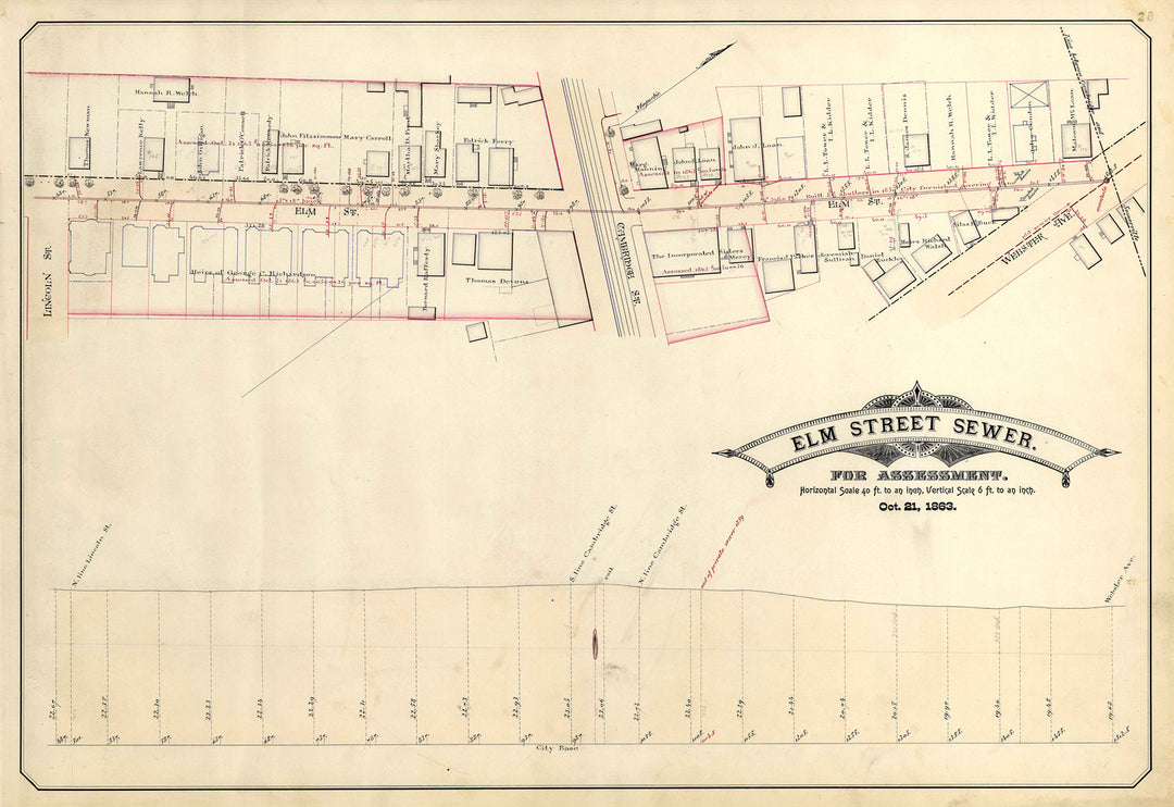 Cambridge, Massachusetts Sewers 01-28: Elm Street Oct. 21, 1863