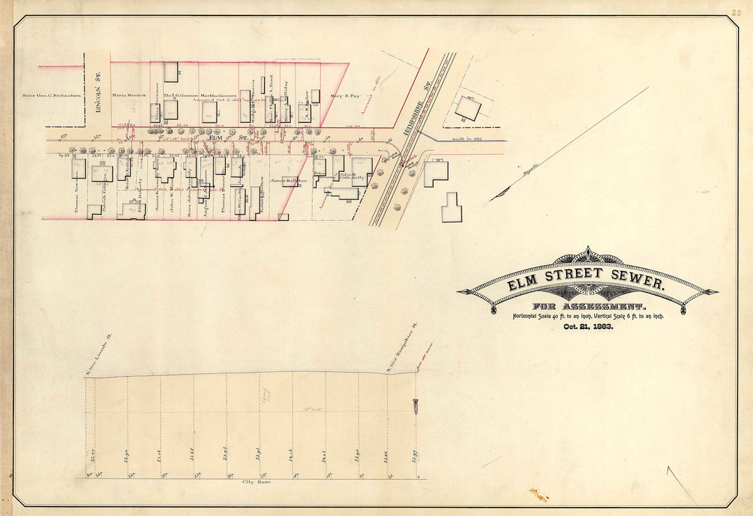 Cambridge, Massachusetts Sewers 01-29: Elm Street Oct. 21, 1863