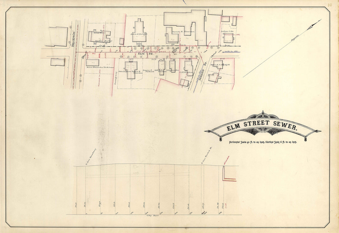 Cambridge, Massachusetts Sewers 01-30: Elm Street 1863