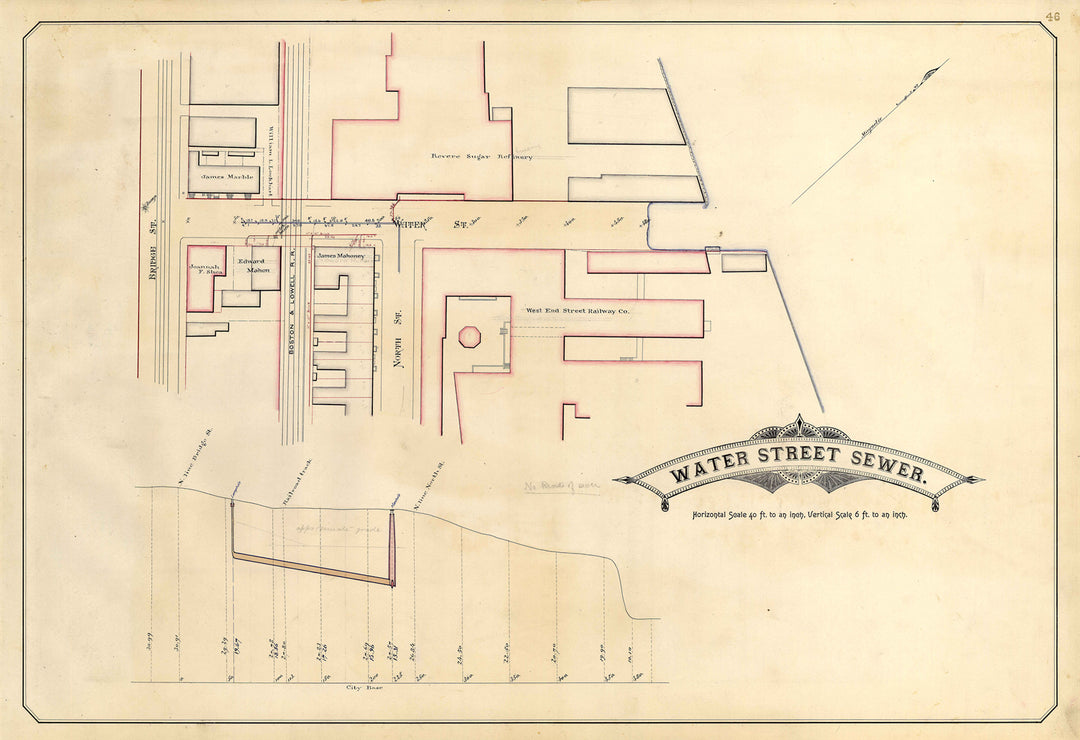 Cambridge, Massachusetts Sewers 01-46: Water Street Circa 1860s