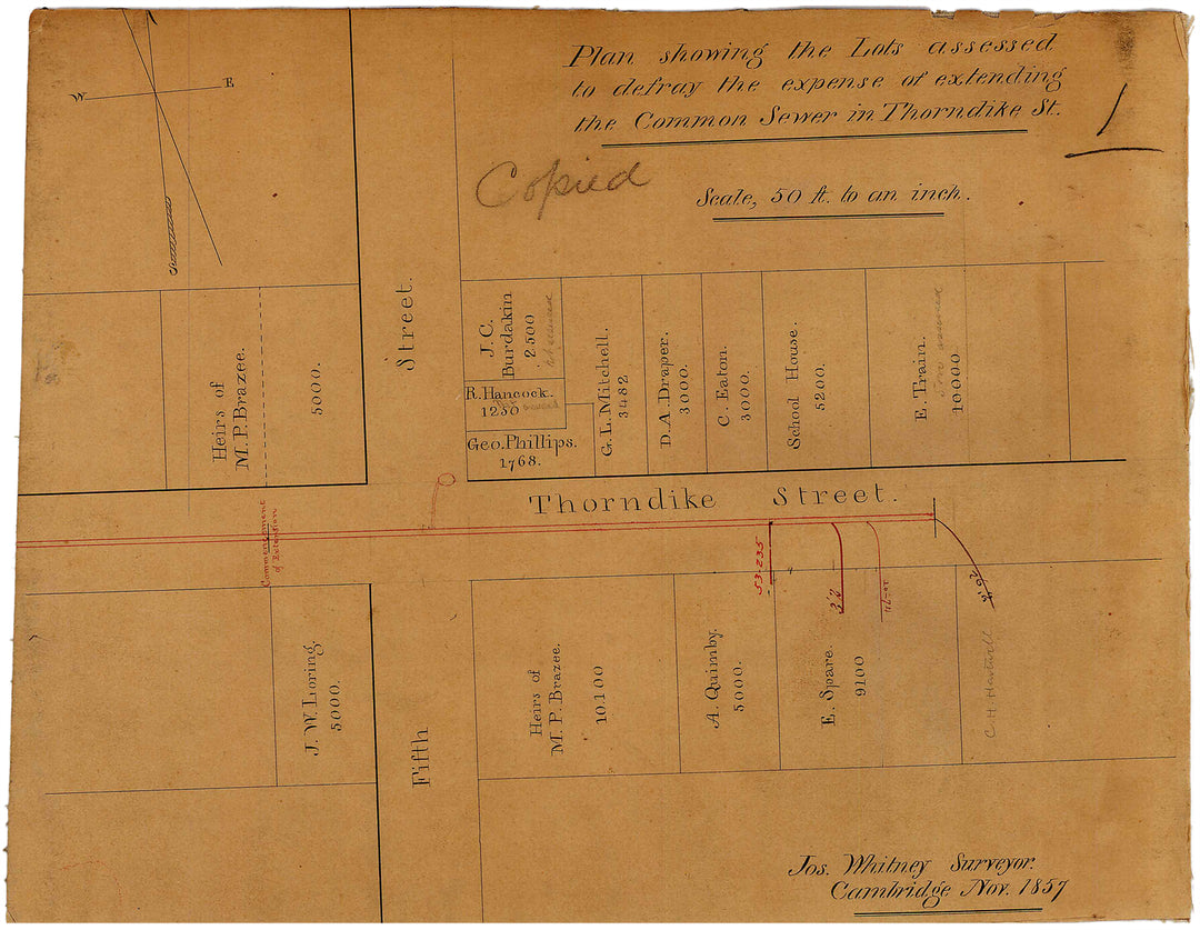 Cambridge, Massachusetts Sewers 02-01: Thorndike Street Nov. 1857