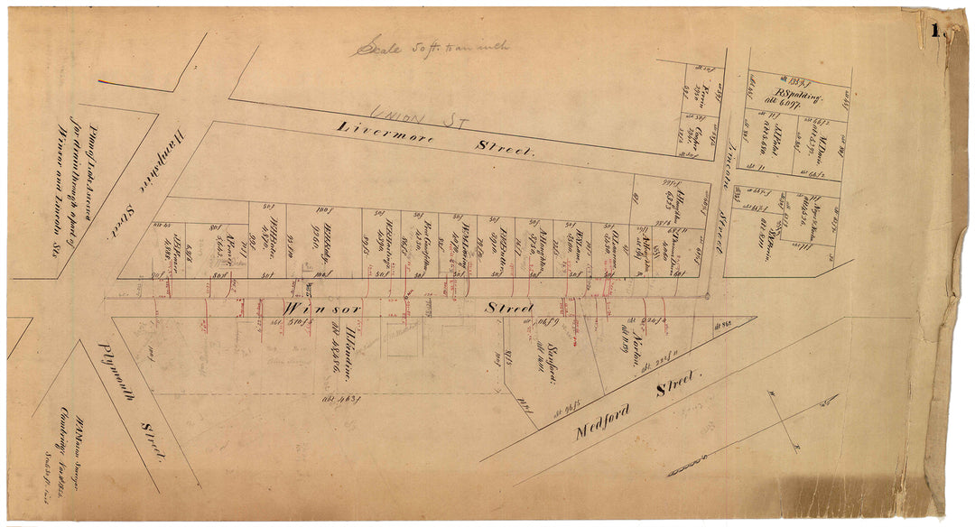 Cambridge, Massachusetts Sewers 02-18: Windsor Street Nov. 10, 1854