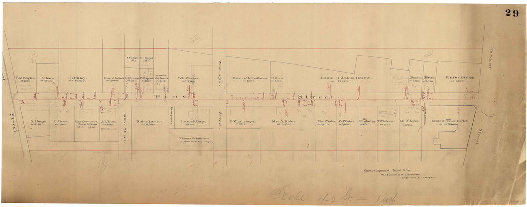 Cambridge, Massachusetts Sewers 02-29: Pine Street June 1860
