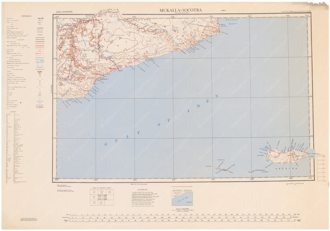 Yemen: South Central Part and Socotra 1949