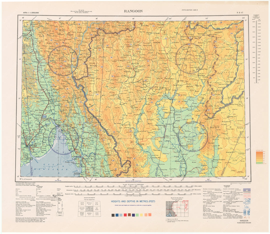 Myanmar (Southern Part) and Thailand (Northwestern Part) 1949