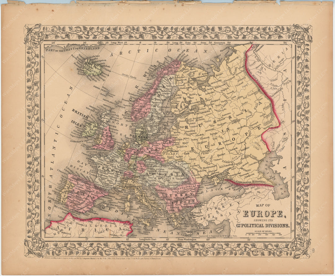 Europe 1867 – WardMaps LLC