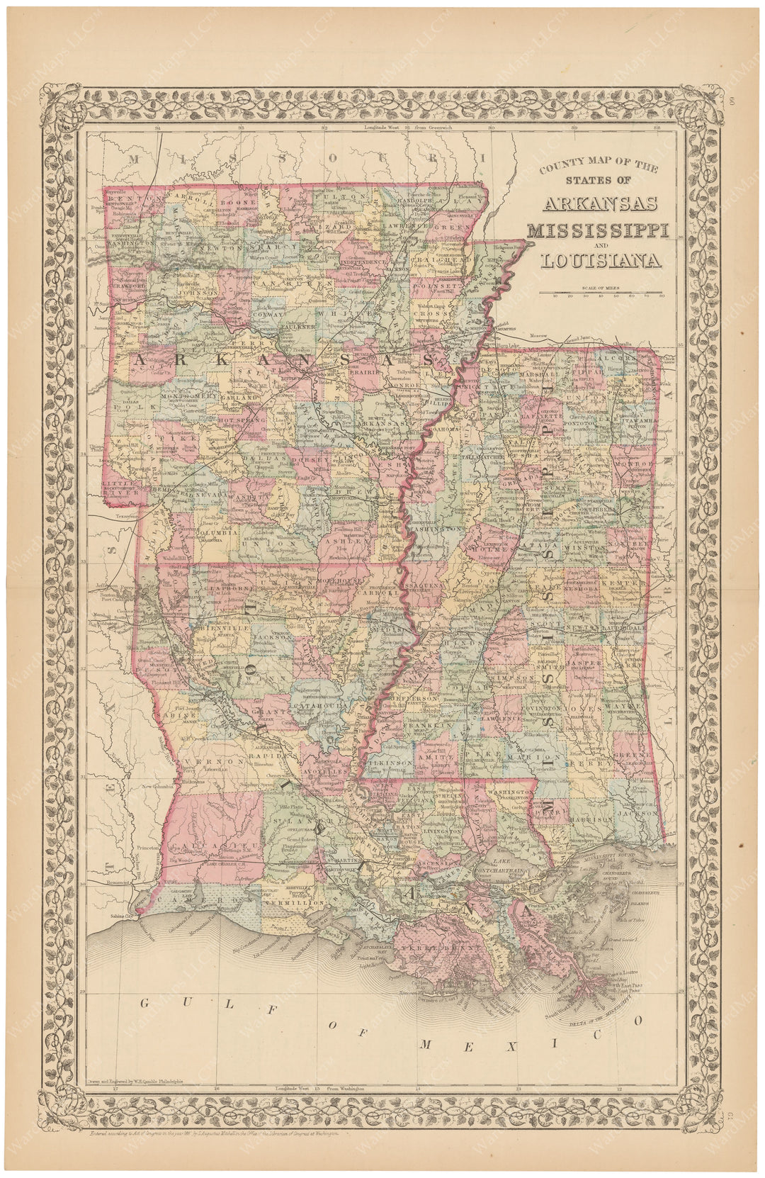 Arkansas, Louisiana, and Mississippi 1882