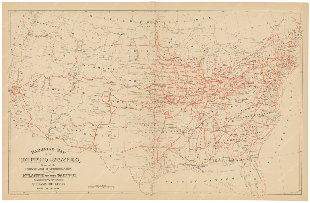 United States Railroads 1882