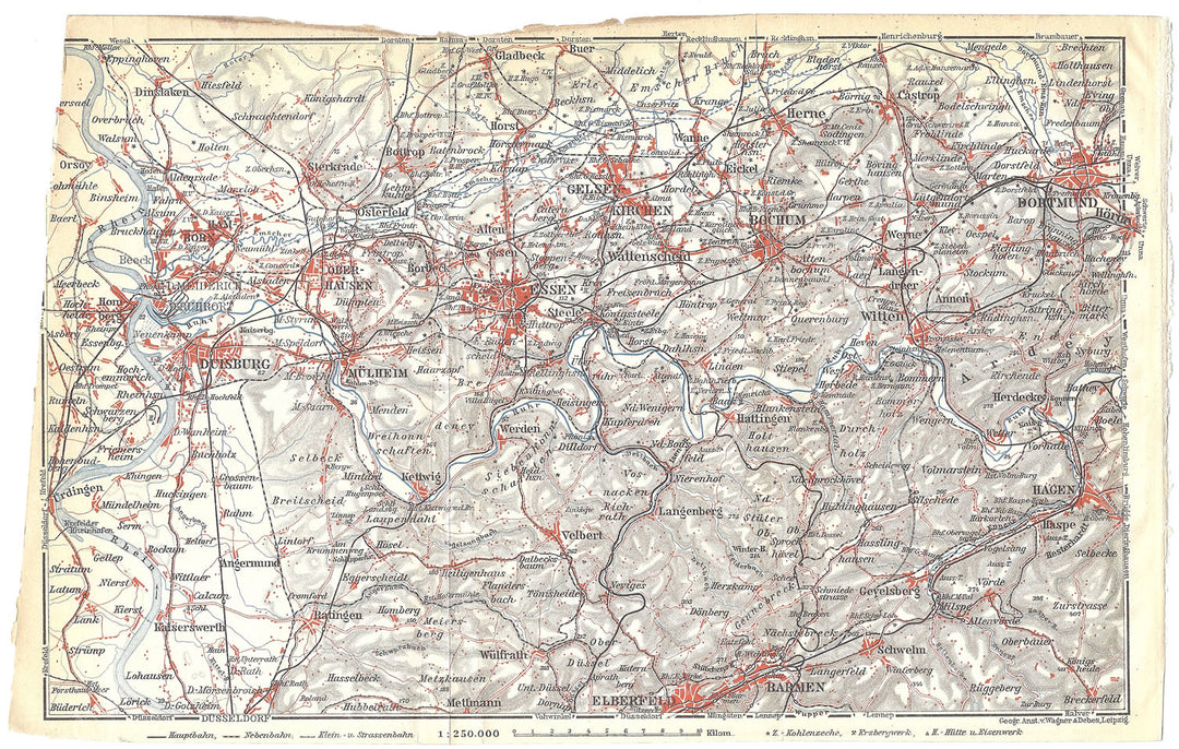 Duisburg - Essen - Bochum - Dortmund, Germany 1913