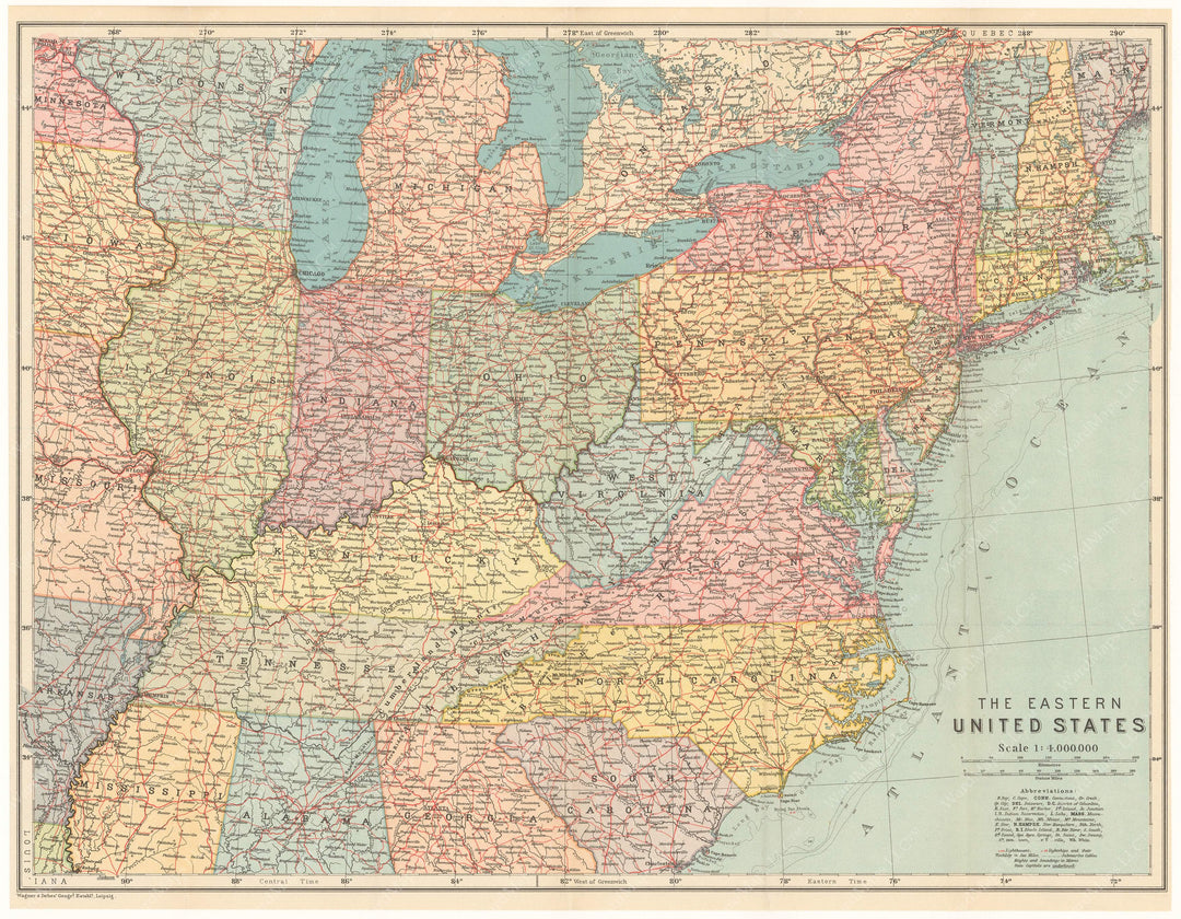 Eastern United States 1909