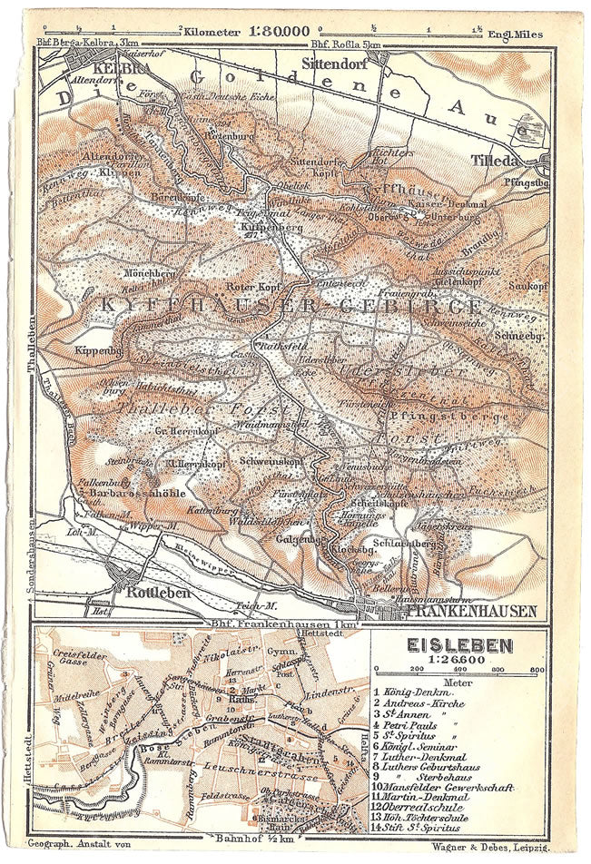 Kyffhauser Hills and Eisleben, Germany 1913