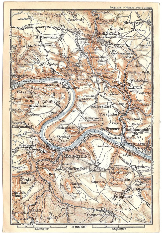 Hohnstein and Konigstein Region, Germany 1913