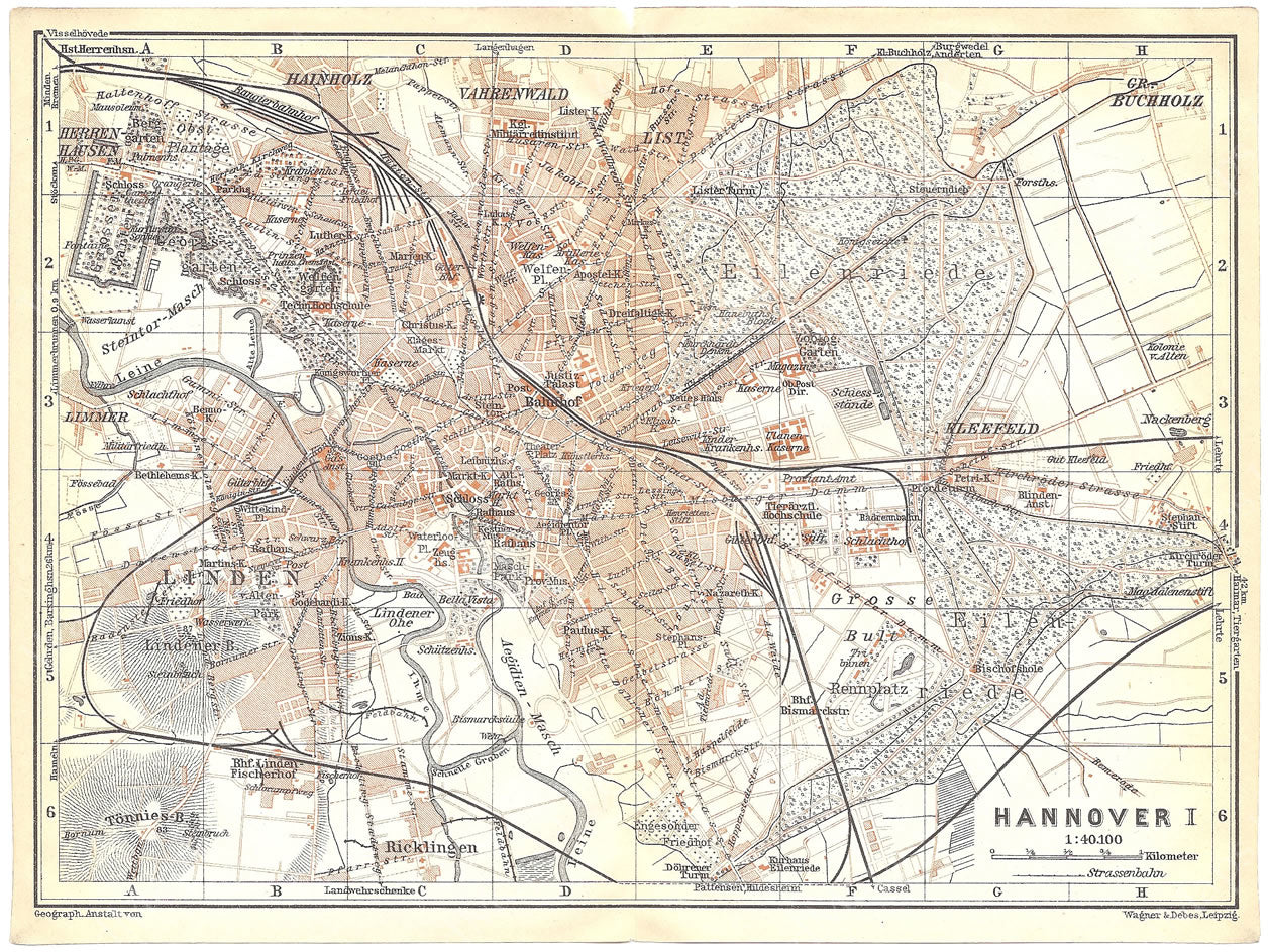 Hanover Map Hanover, Germany 1913 – WardMaps LLC