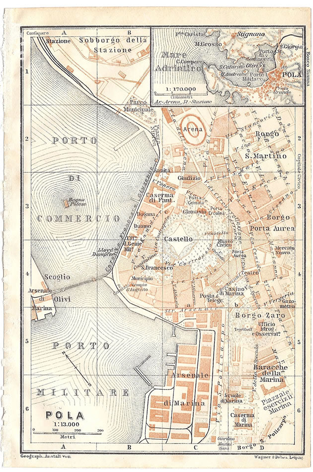 Pula, Croatia 1905 – WardMaps LLC