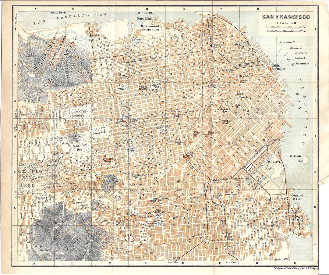 San Francisco, California 1909: City Plan