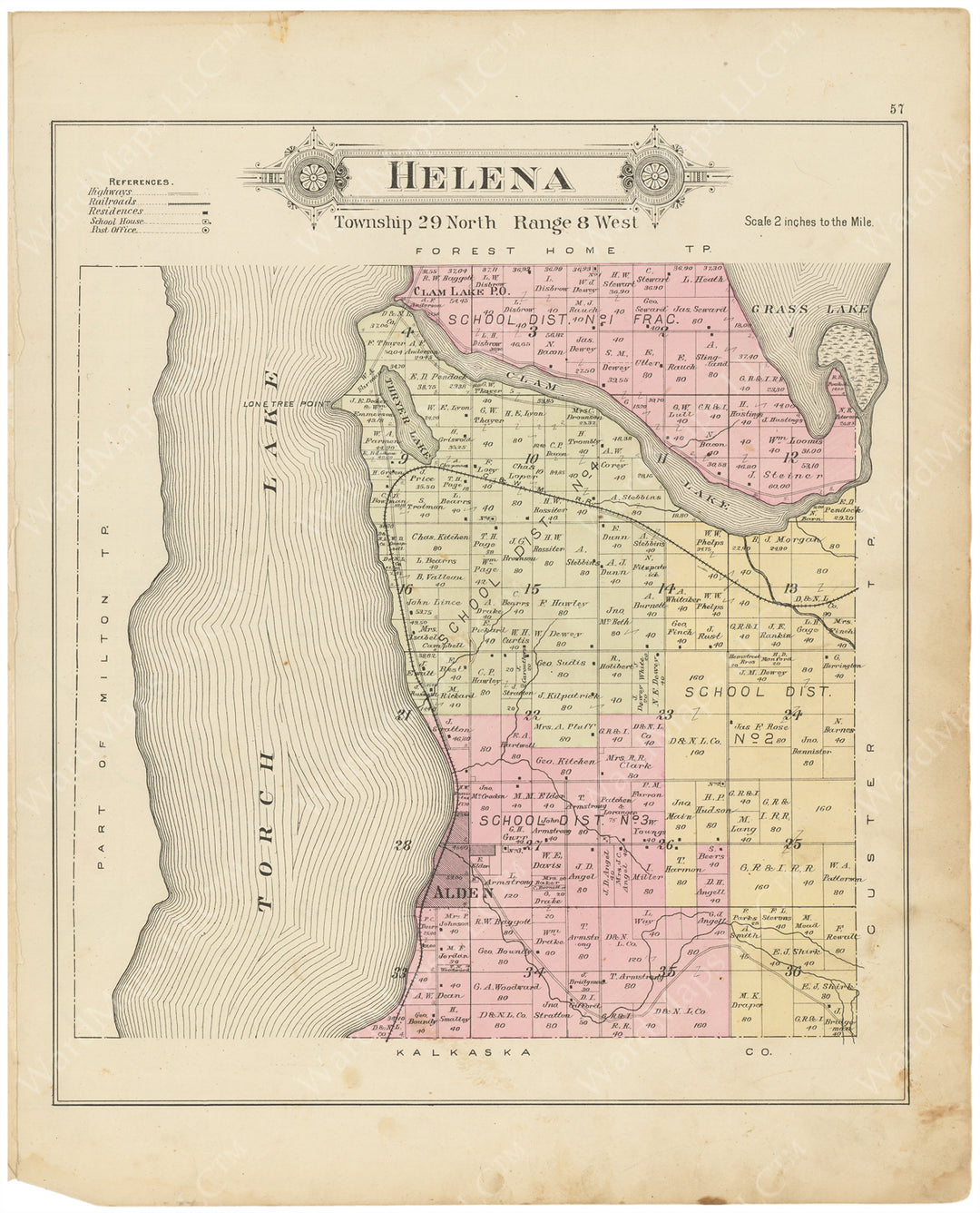 Helena, Michigan 1897 – WardMaps LLC