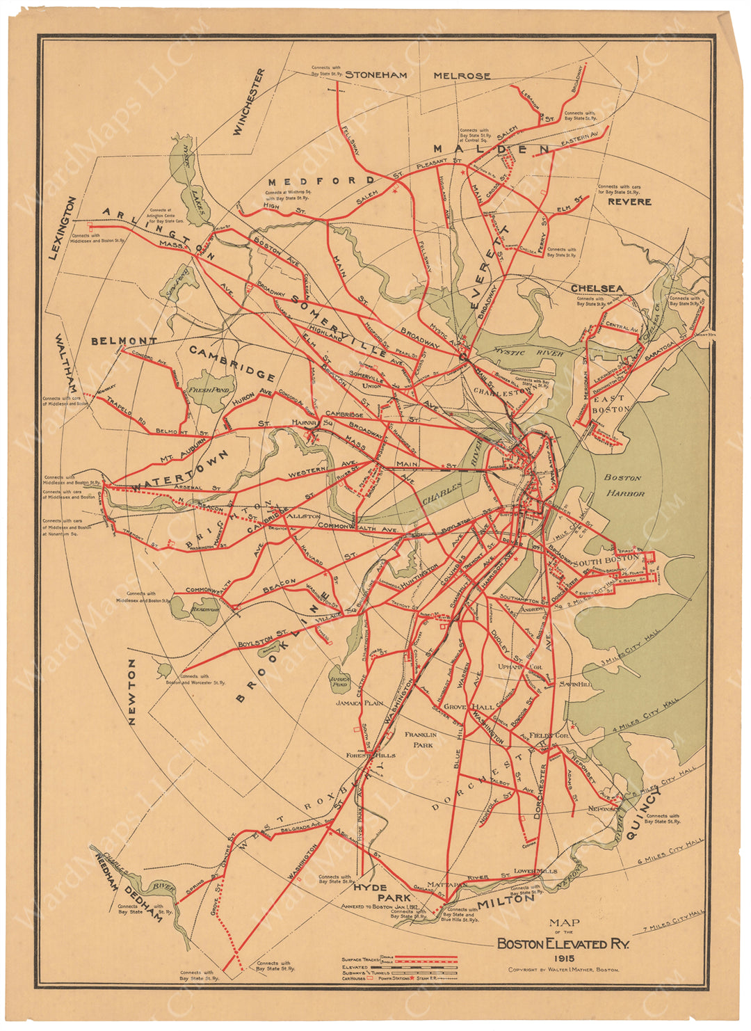 Boston Elevated Railway Co. (Massachusetts) System 1915