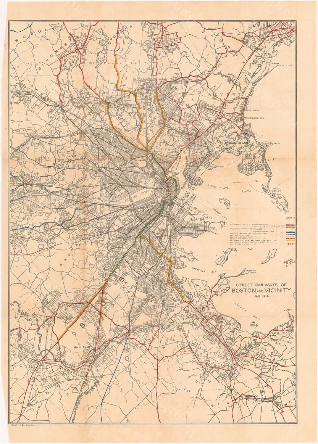 Street Railways of Boston (Massachusetts) and Vicinity January 1914