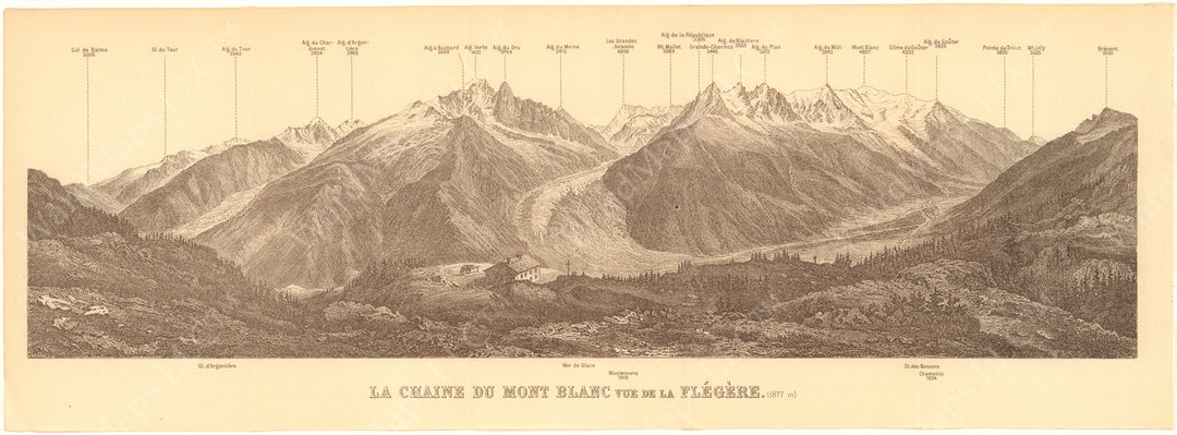Mont Blanc Mountain Range, France 1928