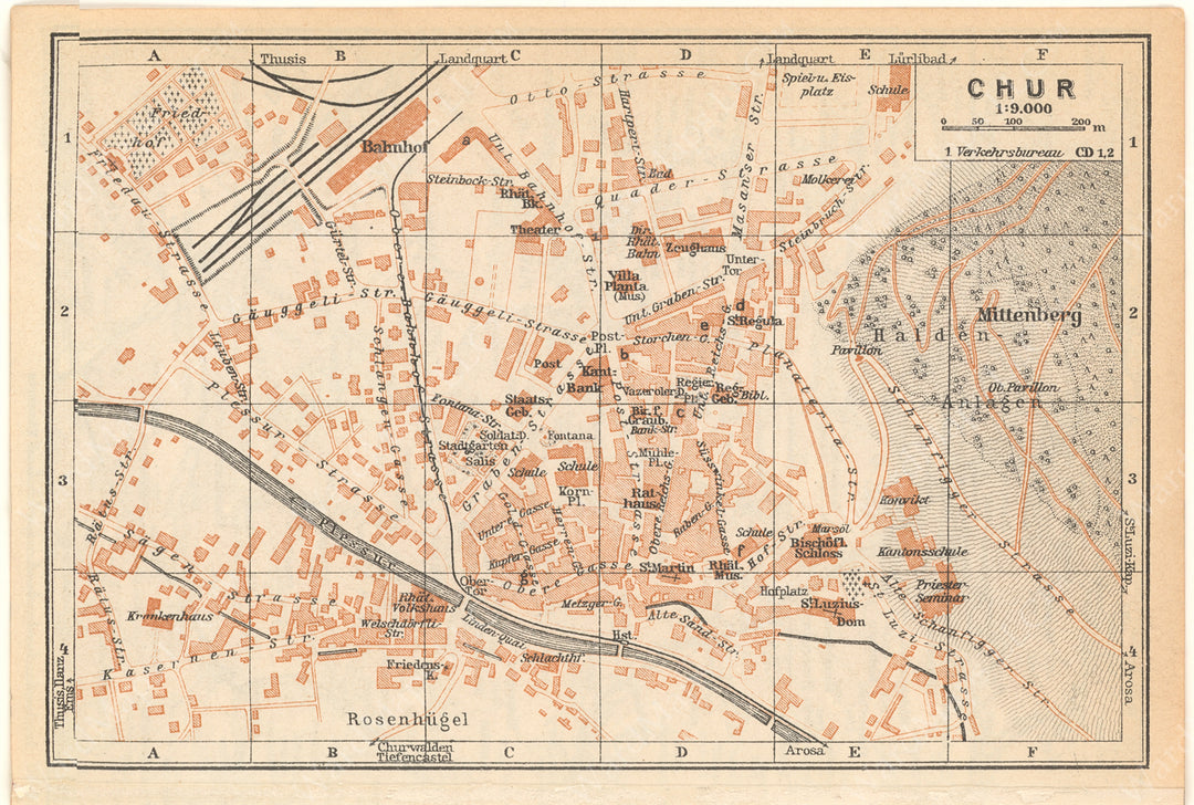 Chur, Switzerland 1928: City Center