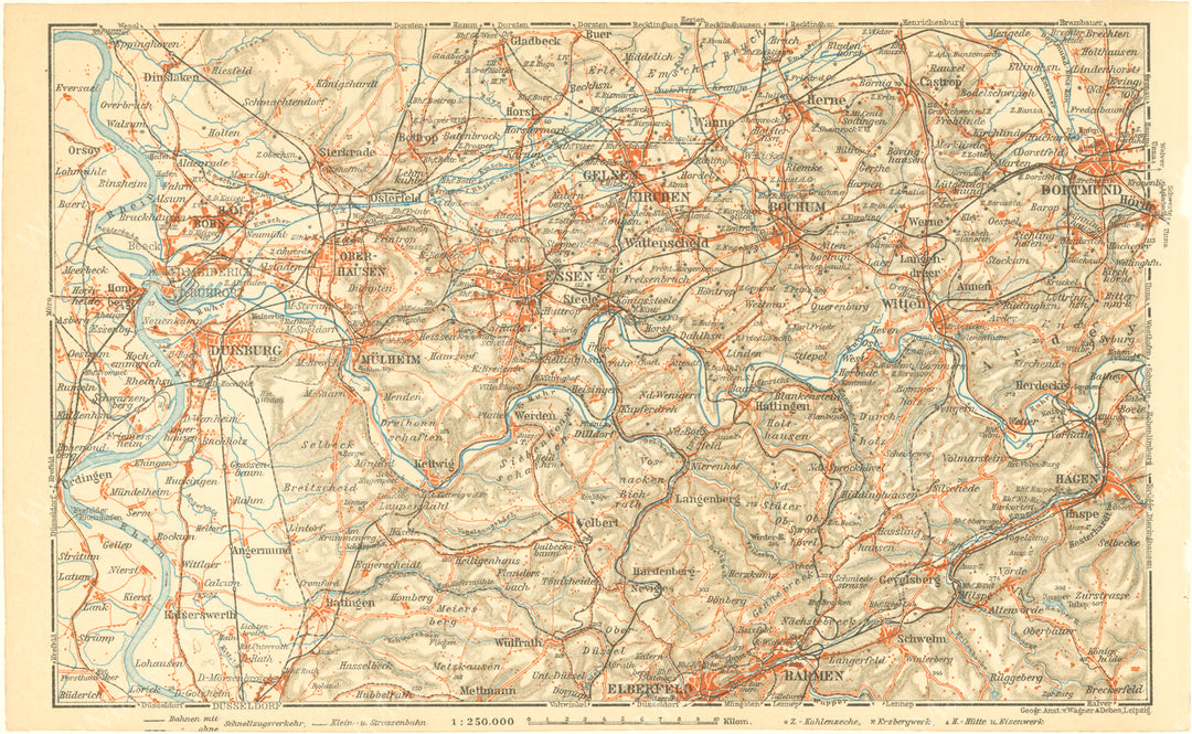 Duisburg - Essen - Bochum - Dortmund, Germany 1925